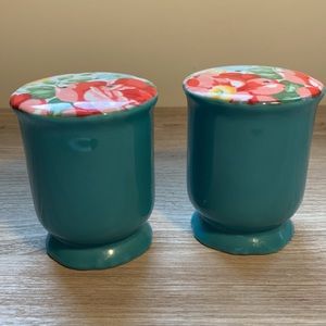 The Pioneer woman salt floral pepper shakers